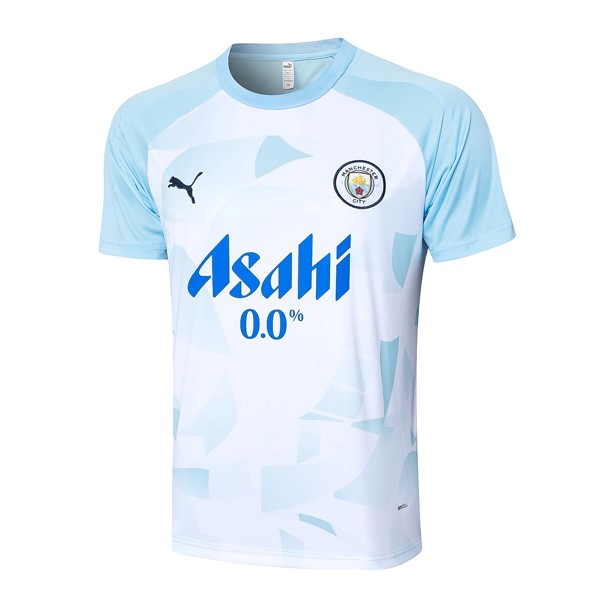 Trikot Trainingsshirt Manchester City 2024-2025 Blau Weiß